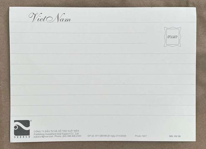 Large Postcard - Vietnam - "On the Way to market"  Unused.  2009