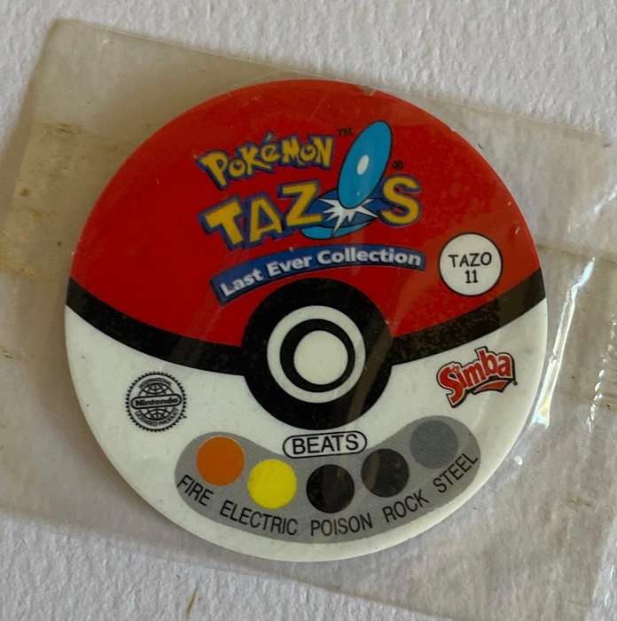 Pokemon Tazo - # 111 RHYHORN - Last Ever Collection . 2001 - Tazo number 11 - Mint - UNOPENED