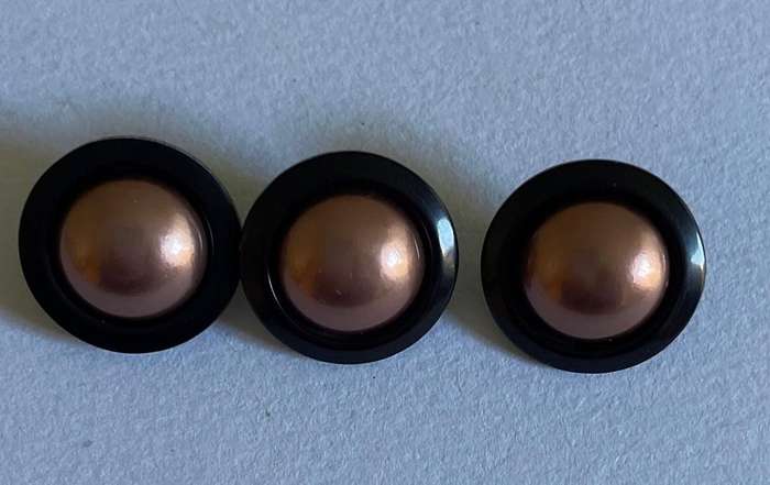 Vintage Copper coloured buttons x 3