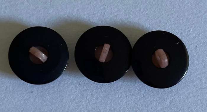 Vintage Copper coloured buttons x 3