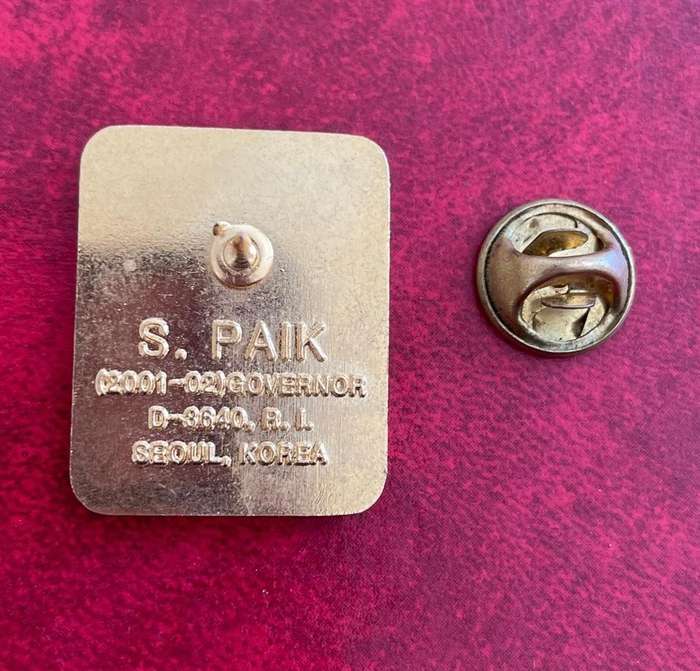 UNIQUE! Vintage Rotary Badge of the Governor of Seoul, Korea Rotary International. Collectible!