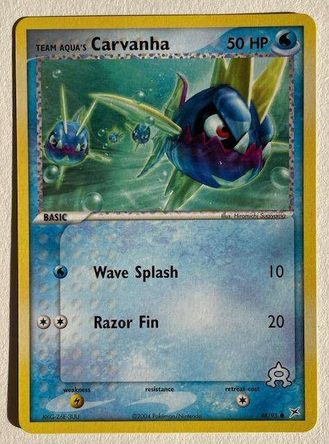 Pokémon TCG - TEAM AQUA'S CARVANHA - 48/95  - LP NM