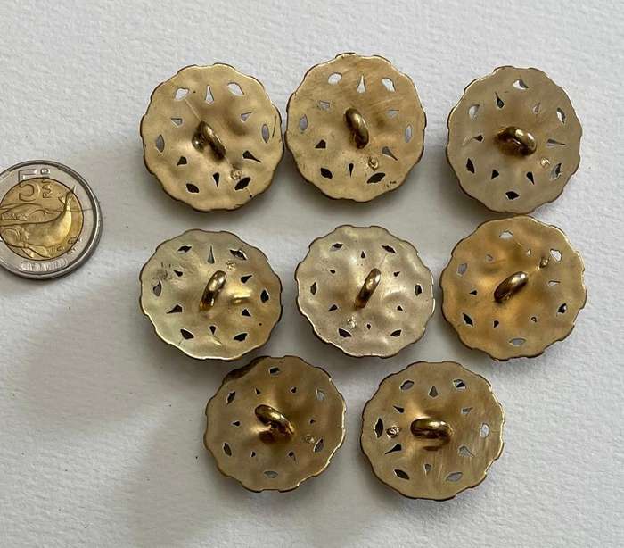 Set of beautiful, ornate , plastic vintage buttons