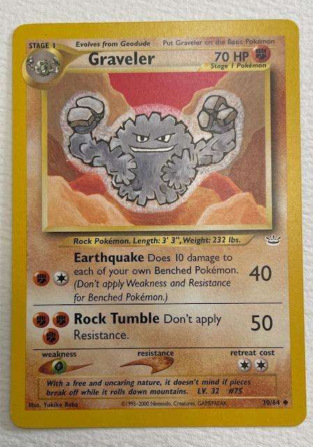 Pokémon Trading - GRAVELER - 2000 -- 30/64 Uncommon LP NM