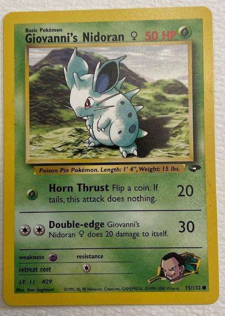 Pokémon TCG - GIOVANNI'S NIDORAN - 2000 - 75/132  LP NM