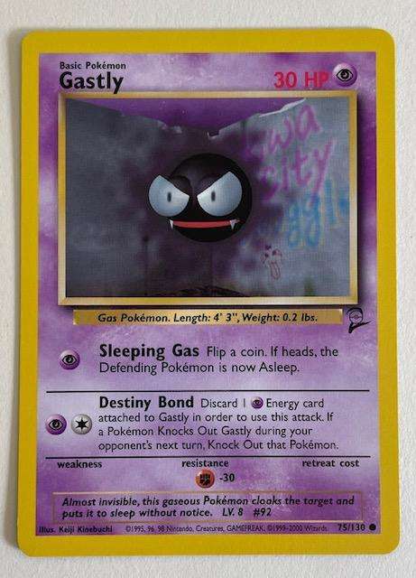 Pokémon TCG - GASTLY - 2000 - 2nd Edition - 75/130 - LP