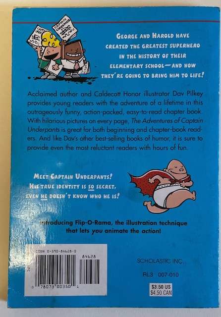 THE ADVENTURES OF CAPTAIN UNDERPANTS - DAV PILKEY - SCHOLASTIC
