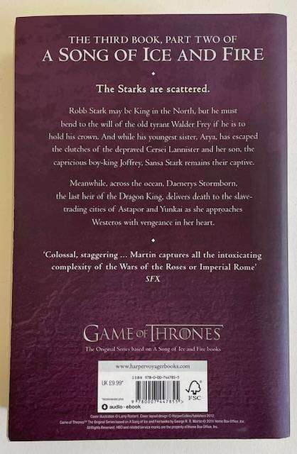 A STORM OF SWORDS :2-  GEORGE RR MARTIN - 2011 Harper Collins UK.  597 pages *Game of Thrones series