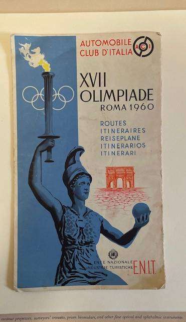 Vintage Brochure from Olympic Games in Rome 1960  - showing roadmap