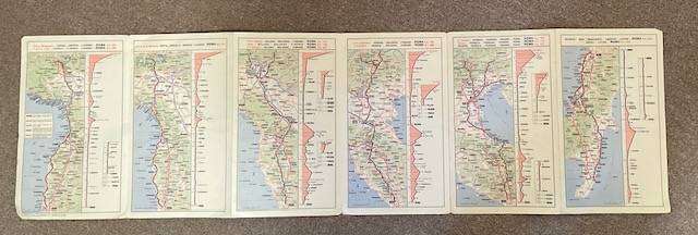 Vintage Brochure from Olympic Games in Rome 1960  - showing roadmap