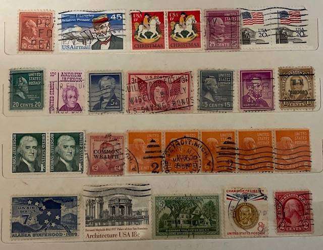 USA - mixed lot of used stamps