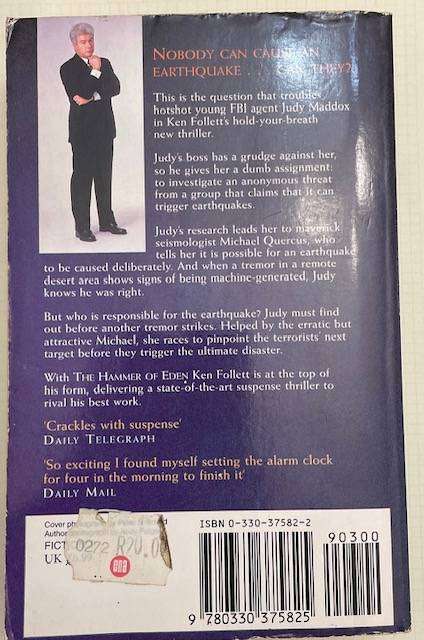 THE HAMMER OF EDEN - KEN FOLLET - 1999 PAN McMILLAN -  551 PAGES  BESTSELLER!