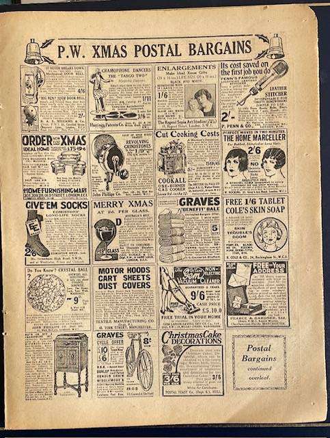 Antique adverts - Quirky Mail Order shopping catalogue - 1917 Pearson's Weekly -Two sides
