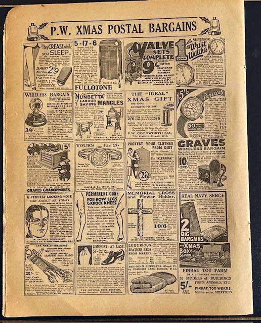 Antique adverts - Quirky Mail Order shopping catalogue - 1917 Pearson's Weekly -Two sides