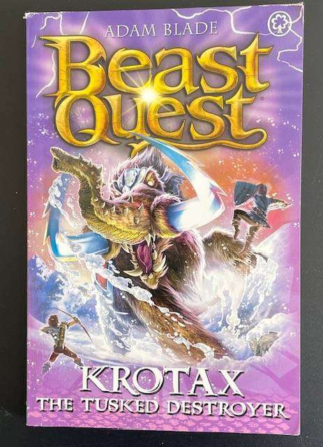 BEAST QUEST - KROTAX - The Tusked Destroyer - Adam Blade - Series 23 #2  2019 Orchard Books 129pgs