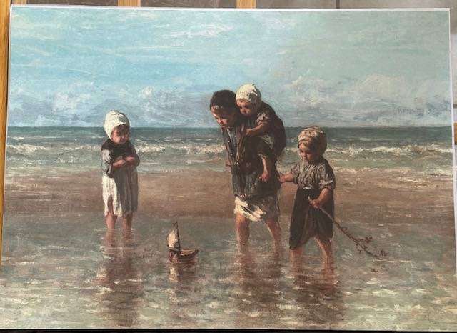 Art reproduction - A3 size - CHILDREN OF THE SEA - JOSEF ISRAELS - RUKS MUSEUM. Place mats.