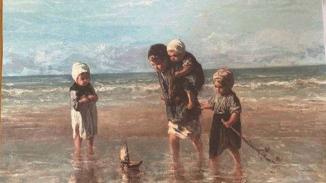 Art reproduction - A3 size - CHILDREN OF THE SEA - JOSEF ISRAELS - RUKS MUSEUM. Place mats.