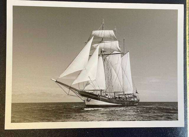 Blank card - The Oosteschelde - 3 masted Schooner from Netherlands - Fine Art Canvas Print