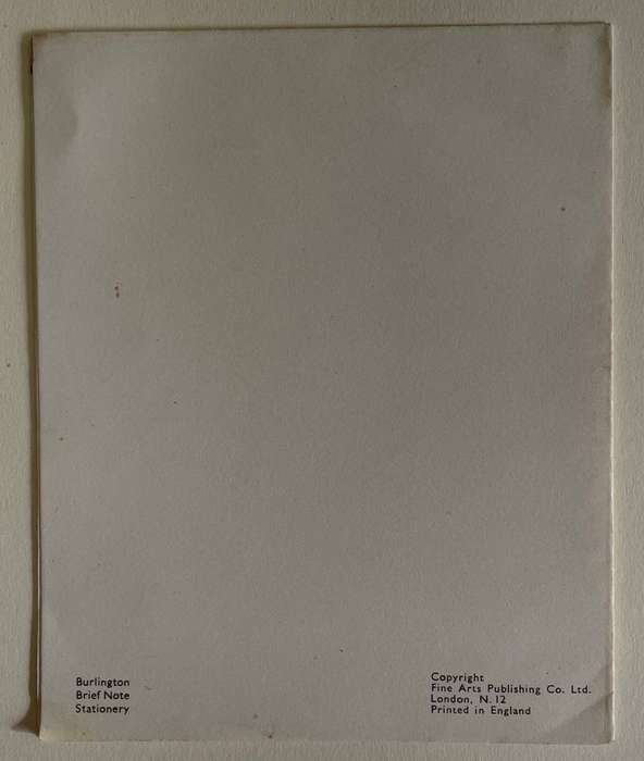 Vintage notelet - Heartease and Pheasants Eye - Birlington - Fine Arts Publisher - UK