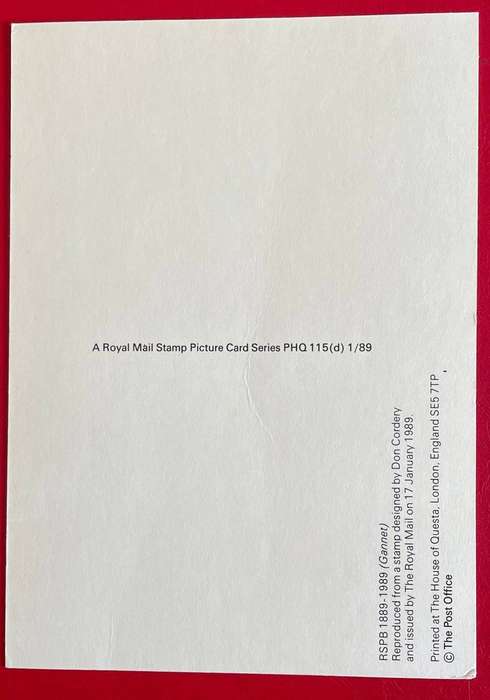 Maxi Card - GANNET - 35p -  Royal Mail 1989