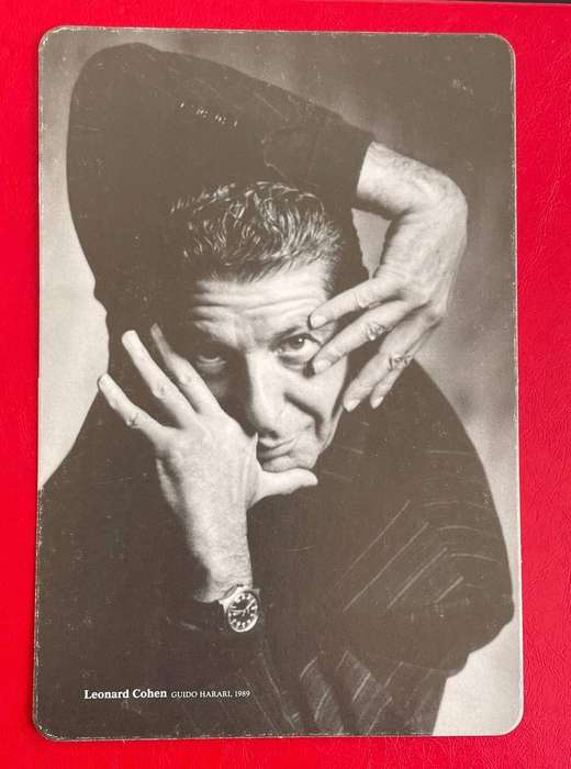 Postcard - LEONARD COHEN - Photo by Guido Harari 1989 - Music Box 2012 Concertino