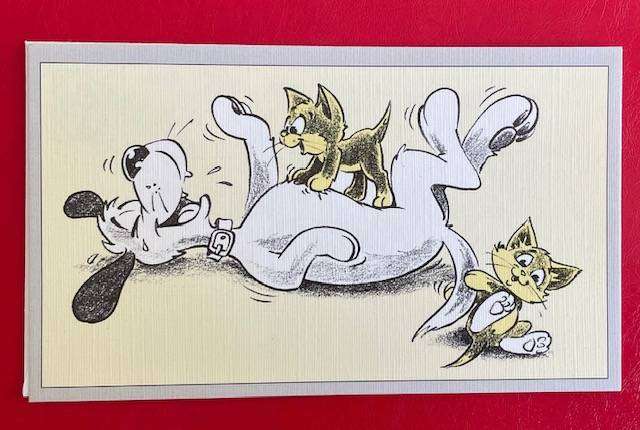 Postcard - "Love is in the air" - by Dean Fraser for Animal Anti Cruelty League - unused