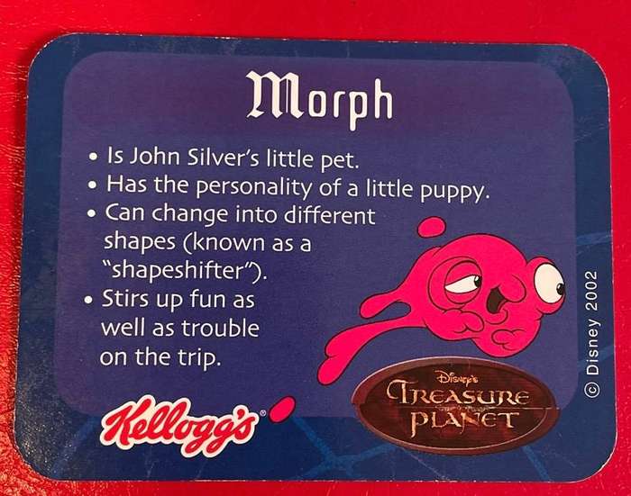 MORPH - Collectible Card - Kelloggs - Treasure Planet - Disney 2002