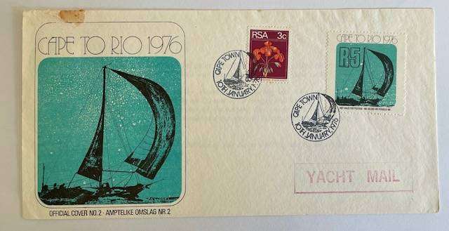 FDC South Africa CAPE TO RIO 1976 YACHT MAIL COVER # 2 - ONLY 910 SOLD! RARE