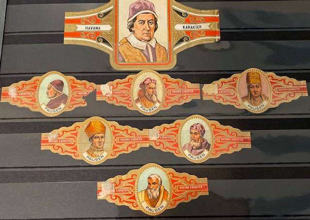HAVANA KARAKTER CIGAR LABELS - PAULSEN - POPES - 7 LABELS