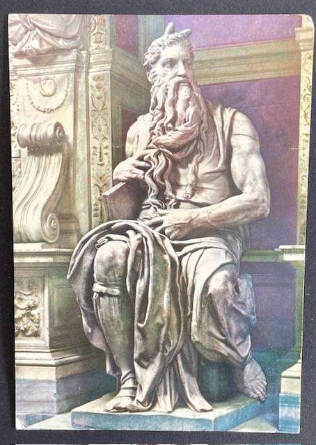 Vintage postcard - MOSES BY MICHELANGELO - ROMA - #280