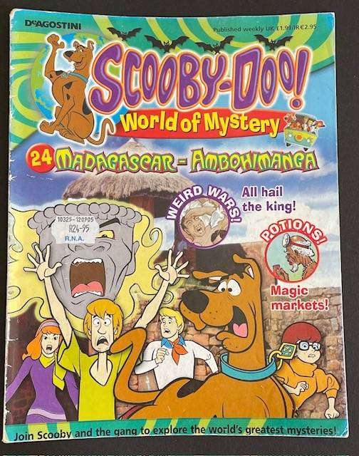 Vintage SCOOBY - DOO  World of Mystery Magazine # 24 - MADAGASCAR - ABOHIMANGA - 2005 -DE AGOSTINI