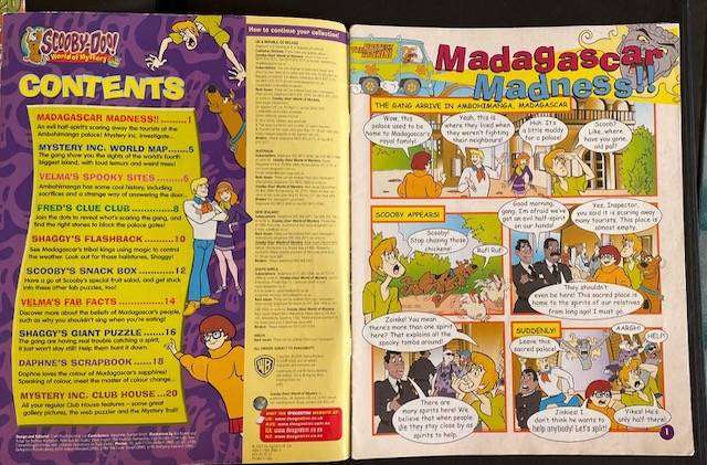 Vintage SCOOBY - DOO  World of Mystery Magazine # 24 - MADAGASCAR - ABOHIMANGA - 2005 -DE AGOSTINI