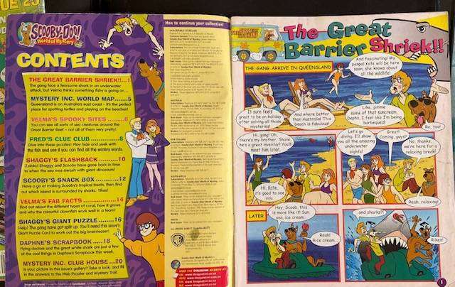 Vintage SCOOBY - DOO  World of Mystery Magazine # 30 - AUSTRALIA GREAT BARRIER REEF - 2005