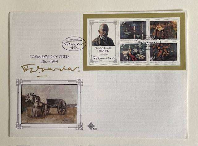 FDC South Africa - FRANS DAVID OERDER - LARGE ENVELOPE - 1986 - S13