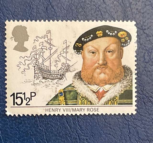 England King Henry VIII and RMS 'Mary Rose' 15 nd a half pence. Famous People