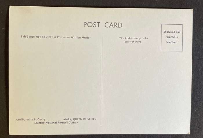 Vintage Art postcard - MARY QUEEN OF SCOTS - P. OUDRY SCOTTISH GALLERY