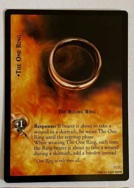 LOTR Trading Card - THE ONE RING - 2002 - #1C2 NM