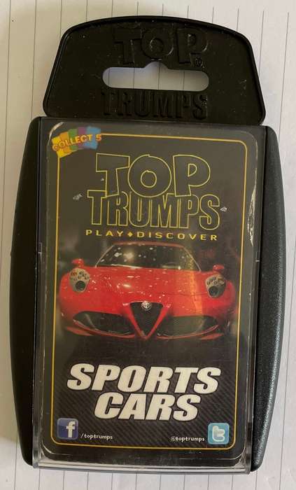 Top Trumps cards - SPORTS CARS - Collectible