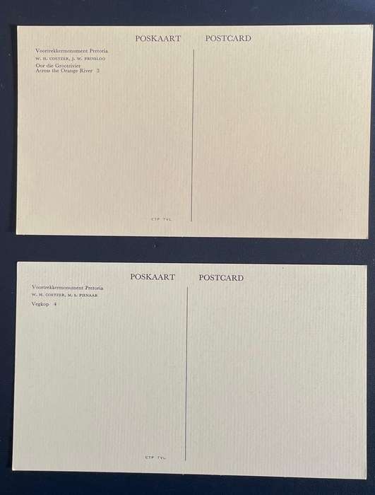 VOORTREKKER MONUMENT  POSTCARDS (2)  -  unused #3 and 4.   #Africana