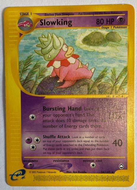 Pokémon Trading Card -  SLOWKING - 2002 - 34/147 - RARE! LP