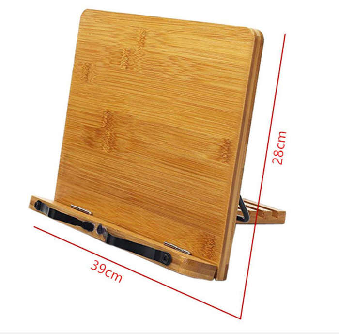 BURRAAQ TRANDING / ADJUSTABLE PORTABLE BAMBOO READING STAND
