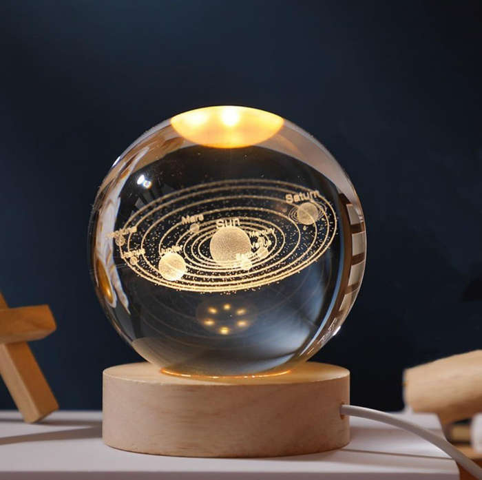 BURRAAQ TRANDING / 3D GALAXY CRYSTAL BALL LED LIGHT