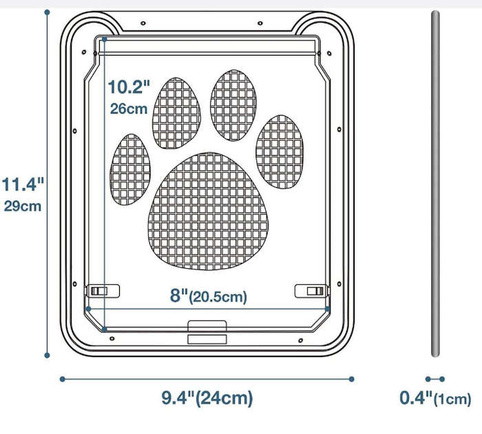 BURRAAQ TRANDING/ 4 INCHES PET CAT AND SMALL DOG MAGNET FLAP LOCKABLE