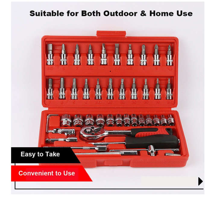 BURRAAQ TRANDING/ 46 PIECE SOCKET WRENCH SET