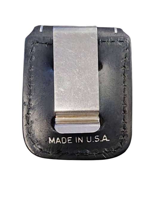 VINTAGE ZIPPO BRONZE 1932-1992 LIGHTER.BRONZE INNER PARTS.LEATHER POUCH.