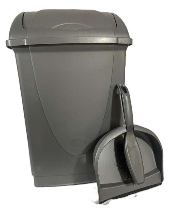 Waste bin Dustbin 15 litres, with Dustpan & Brush[used]