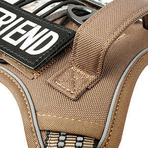Tactical Dog Harness with Velcro - Khaki