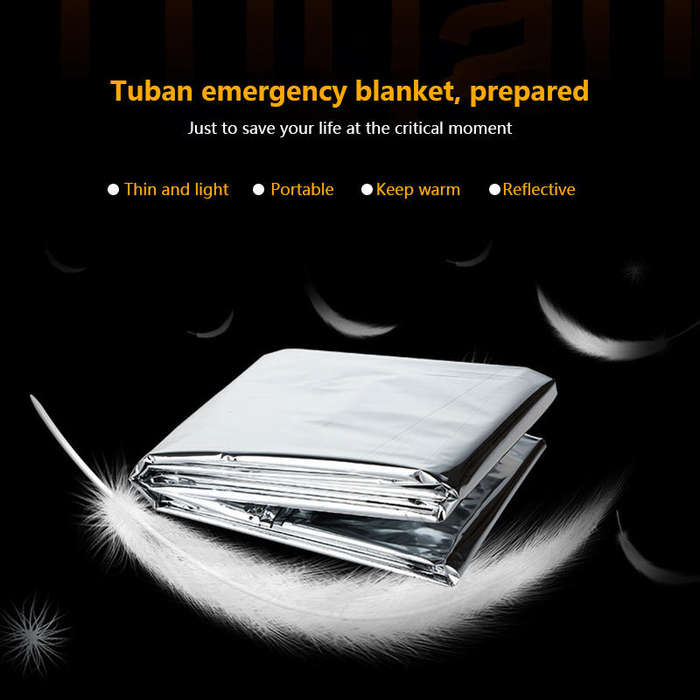 Emergency Blanket Survival Shelter Tent Mylar Thermal Shelter Tube Tent Ultralight Waterproof Tent 2