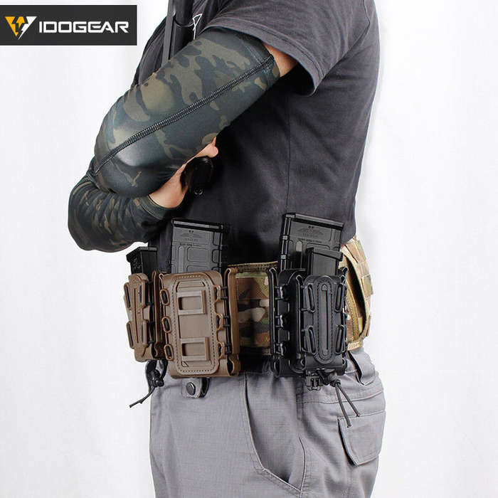 Adjustable Hunting Pouches Tactical Molle Single Rifle Mag Pouch suit for 5.56mm/7.62mm