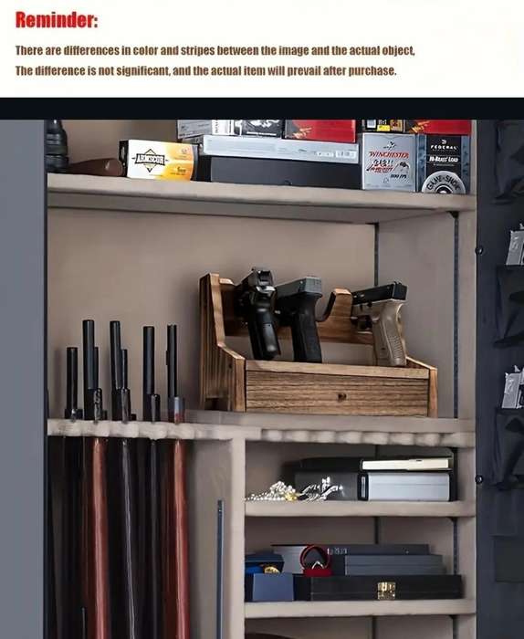 4-Slot Wooden Rack, Multi-Compartment Storage Organizer, Indoor Display Stand